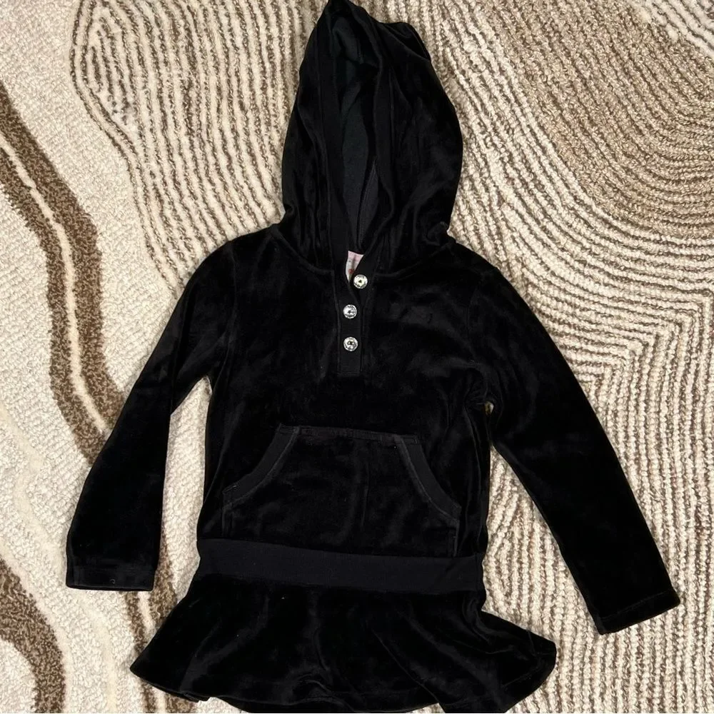 Gymboree hooded long sleeve ruffled dress 🖤 excellent used condition 🖤 size 4